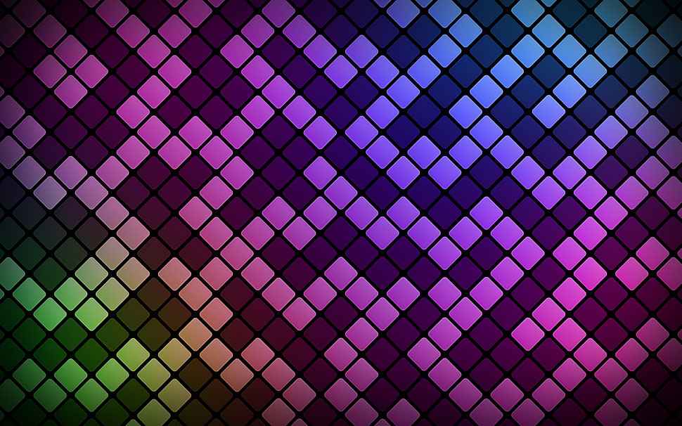 pink and purple checkered illustration HD wallpaper